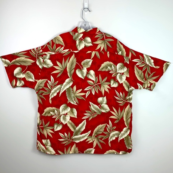 Pierre Cardin Tropical Palm Print Camp Shirt - Picture 5 of 9